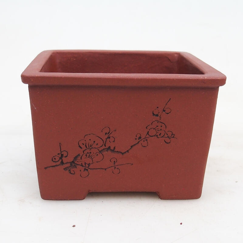 Miska Bonsai 12 x 12 x 8 cm, kolor ceglasty