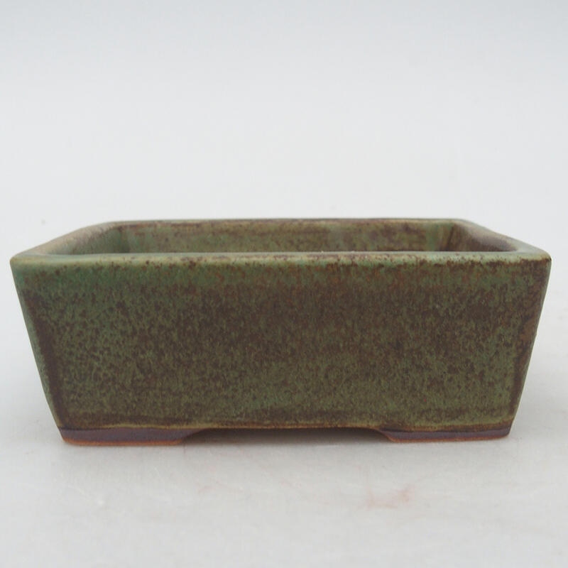 Ceramiczna miska bonsai 10 x 7 x 3,5 cm, kolor zielony