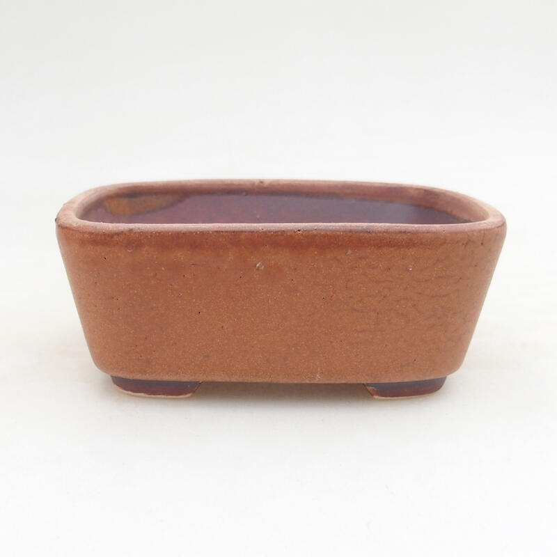 Ceramiczna miska do bonsai 10 x 8,5 x 4 cm, kolor brązowy