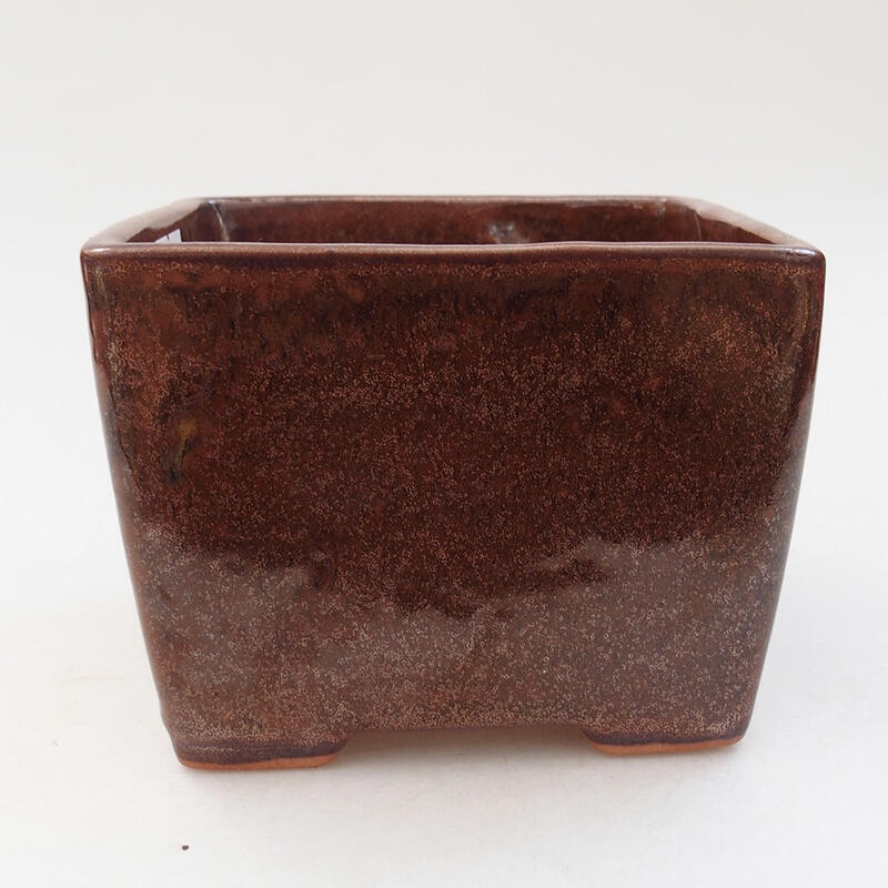 Ceramiczna miska bonsai 11,5 x 11,5 x 9 cm, kolor zielony