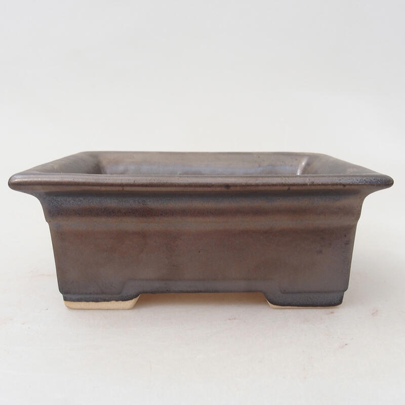 Ceramiczna miska bonsai 11,5 x 9 x 4,5 cm, kolor metaliczny