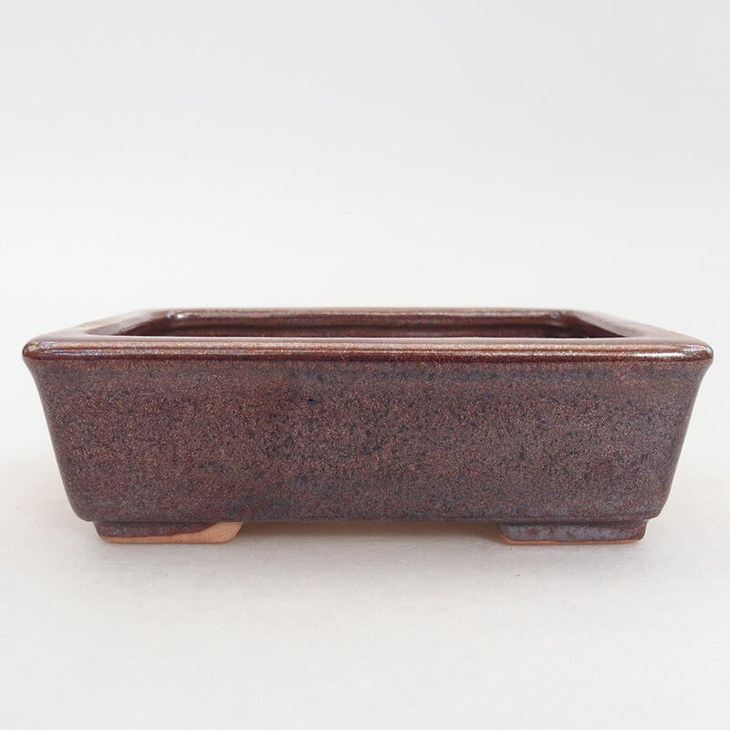 Ceramiczna miska bonsai 11 x 8,5 x 3,5 cm, kolor brązowy