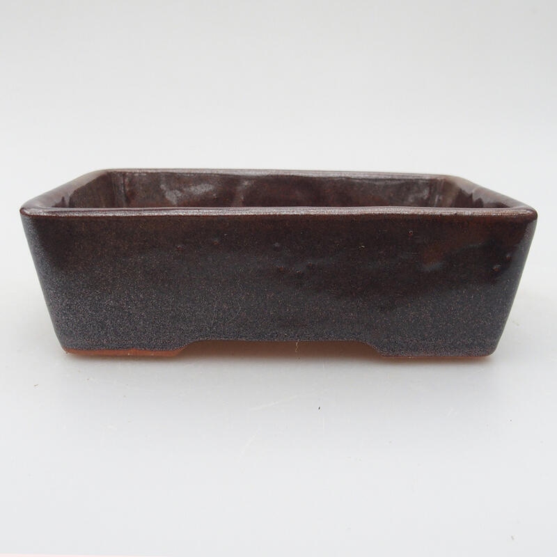 Ceramiczna miska bonsai 12 x 8,5 x 3,5 cm, kolor brązowy