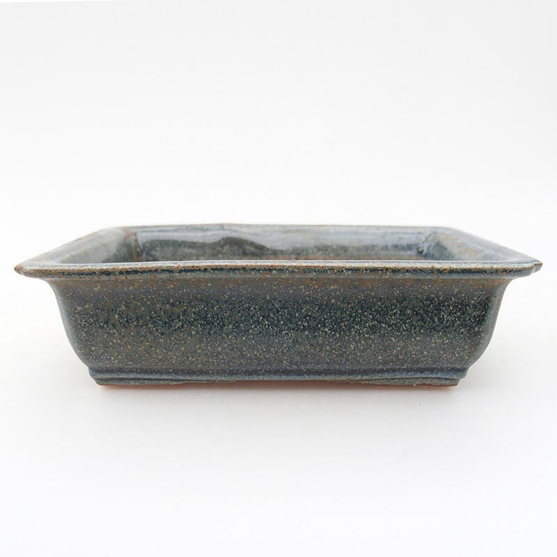 Ceramiczna miska bonsai 14 x 10,5 x 4 cm, niebieska