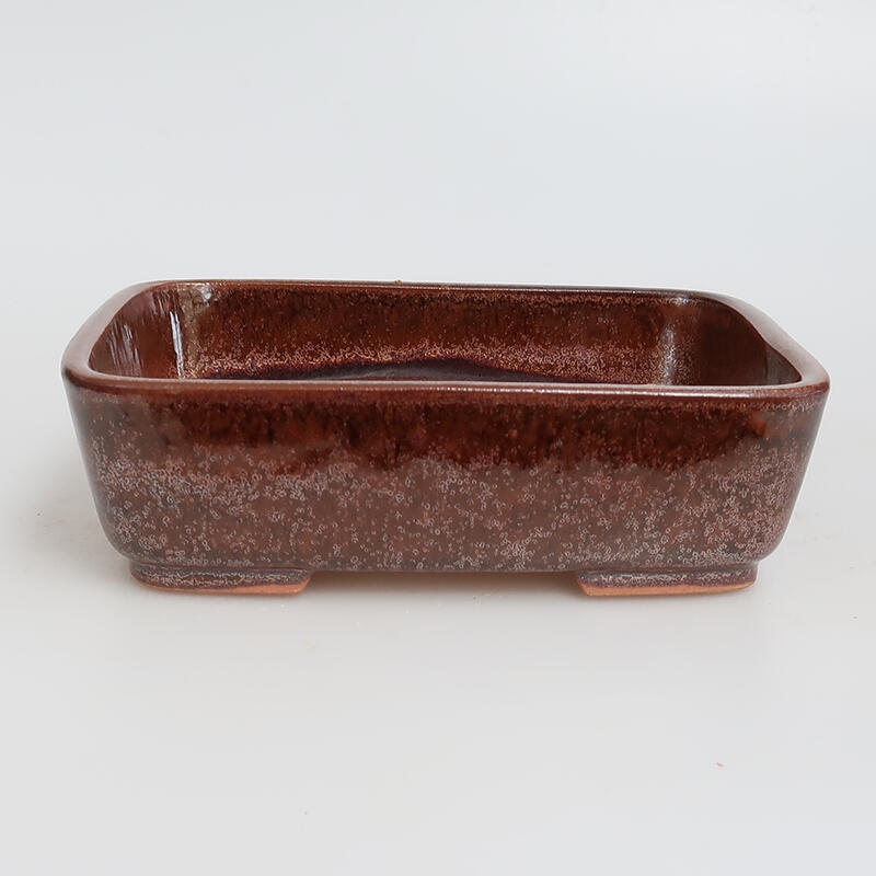 Ceramiczna miska bonsai 15 x 12 x 4,5 cm, kolor brązowy