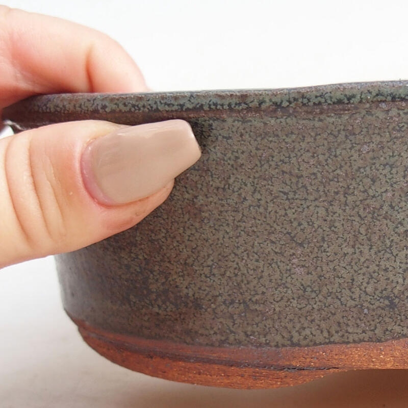 Ceramic bonsai bowl 20 x 16 x 5.5 cm, color blue