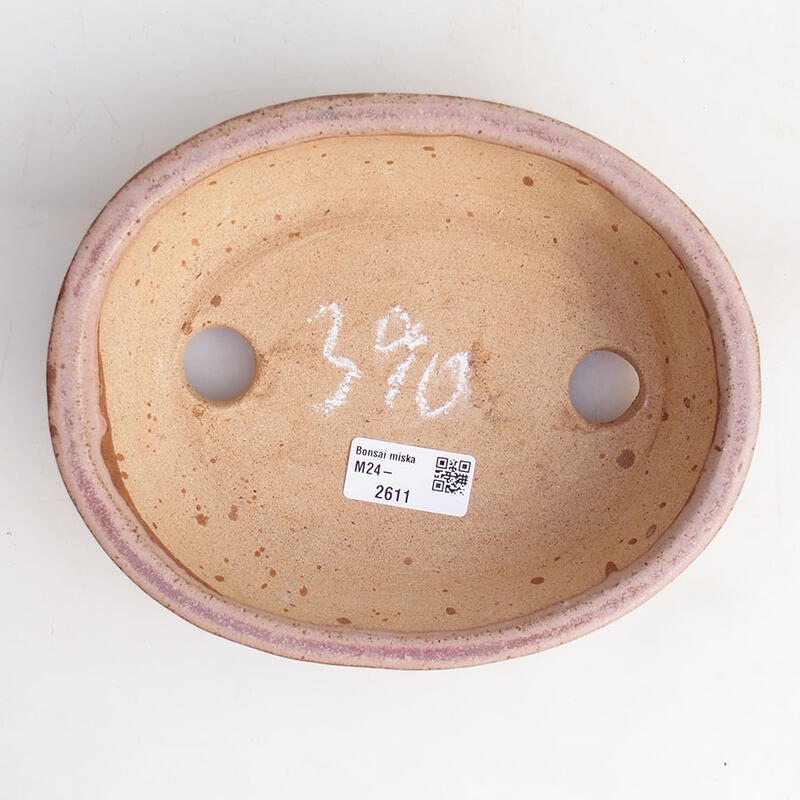 Ceramic bonsai bowl 20 x 16 x 5 cm, color pink