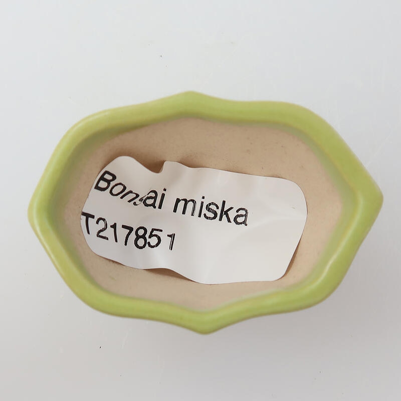 Ceramiczna miska bonsai 5 x 3 x 2,5 cm, kolor zielony