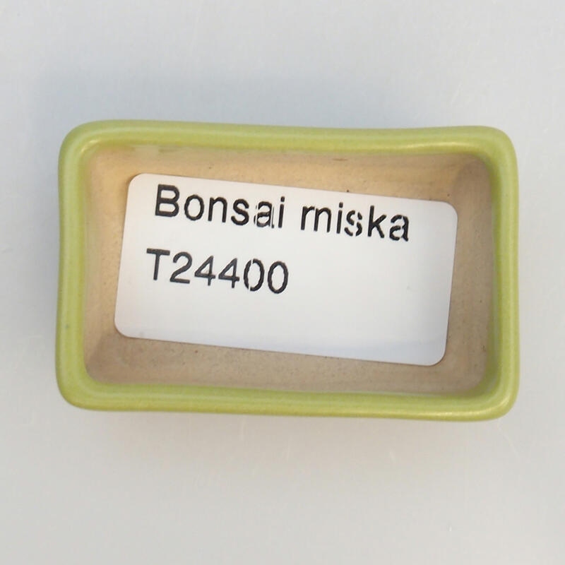 Ceramiczna miska bonsai 5 x 3 x 2 cm, kolor zielony