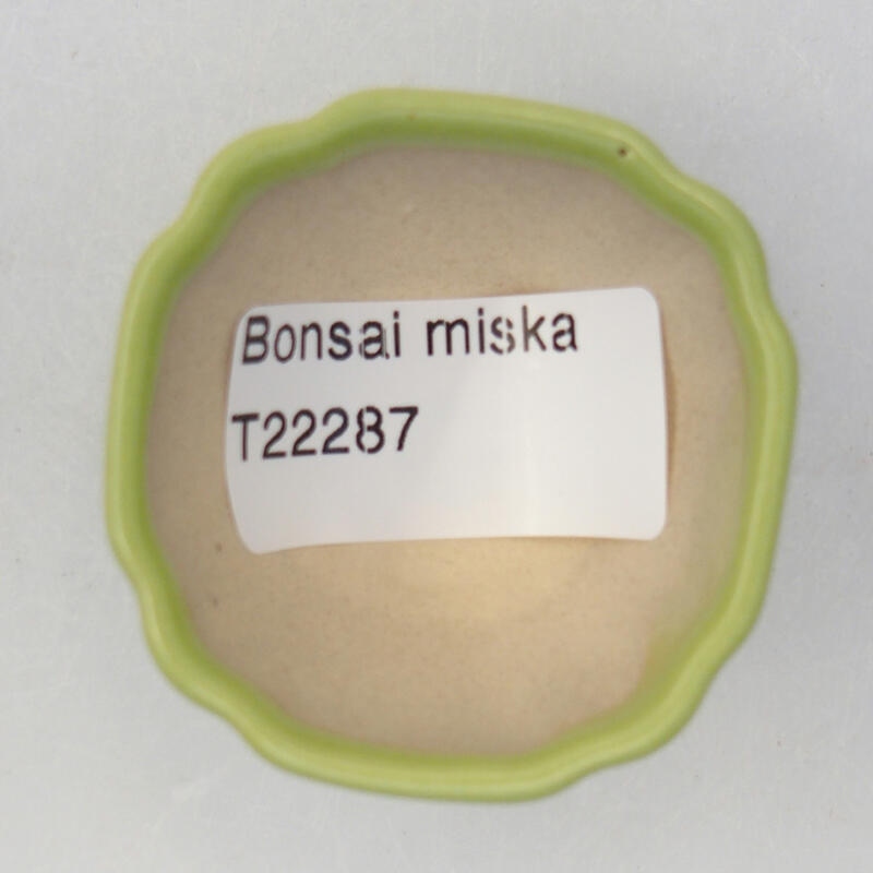 Ceramiczna miska bonsai 5 x 5 x 2,5 cm, kolor zielony