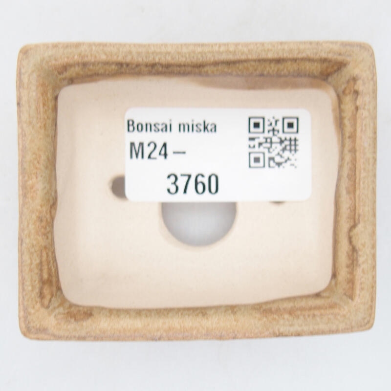 Ceramiczna miska bonsai 6,5 x 5 x 2,5 cm, kolor beżowy