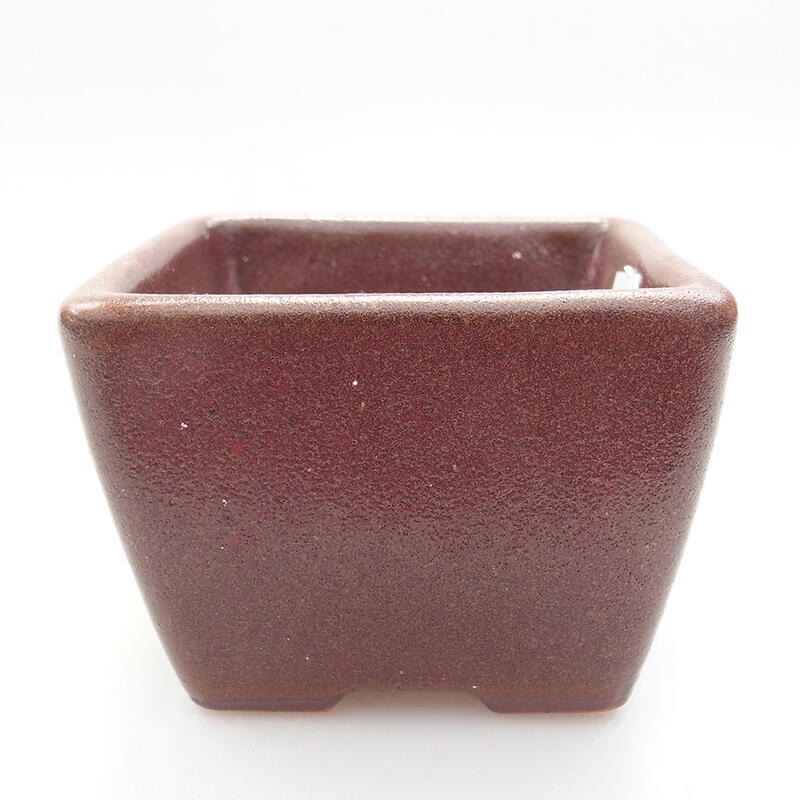 Ceramiczna miska bonsai 6,5 x 6,5 x 5 cm, kolor metaliczny