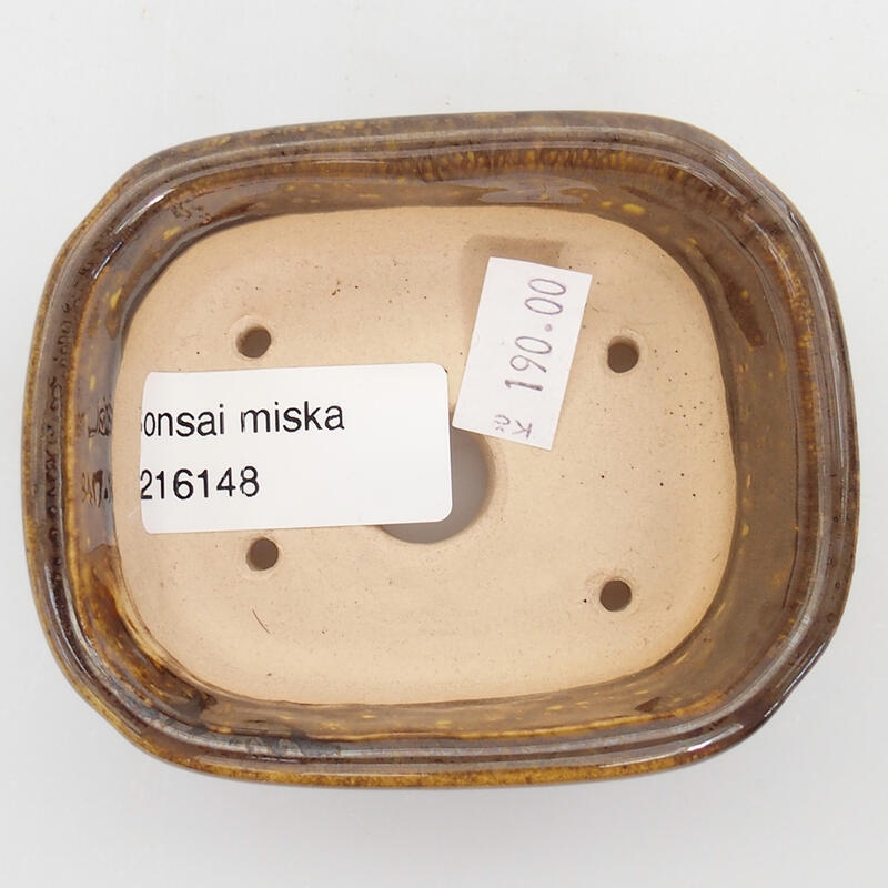 Ceramiczna miska bonsai 8,5 x 7,5 x 4 cm, czarna