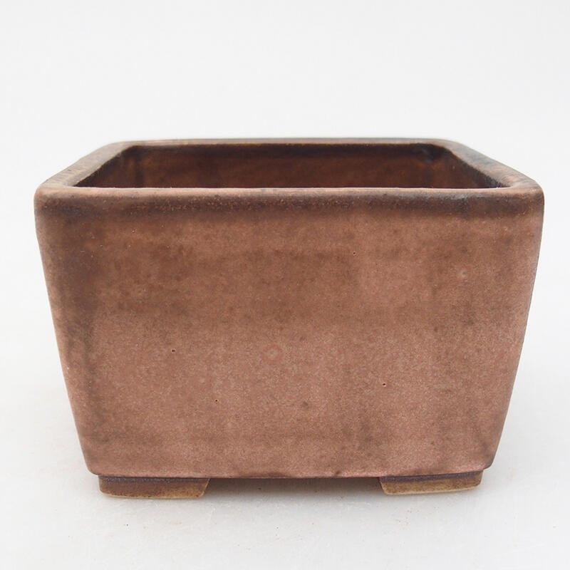 Ceramiczna miska bonsai 8,5 x 8,5 x 5,5 cm, kolor różowy