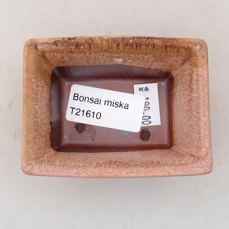 Ceramiczna miska bonsai 8 x 6 x 4 cm, kolor różowy