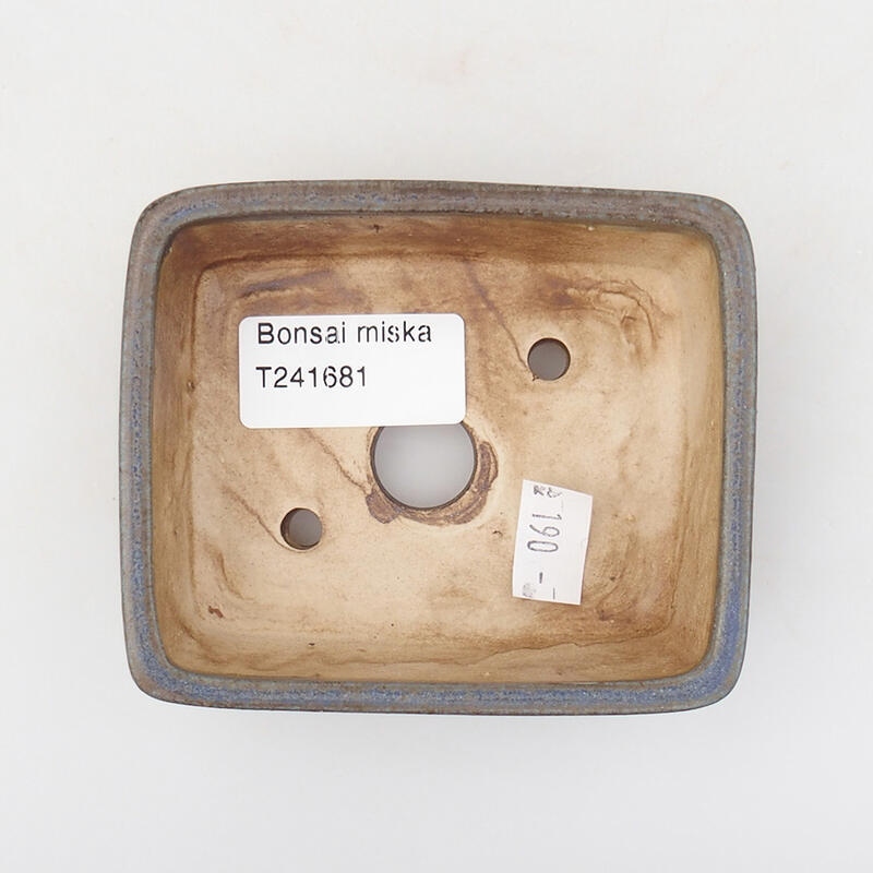 Ceramiczna miska bonsai 9,5 x 8 x 3,5 cm, kolor niebieski