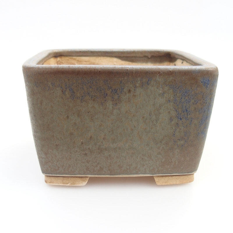 Ceramiczna miska bonsai 9,5 x 9,5 x 6,5 cm, kolor niebieski