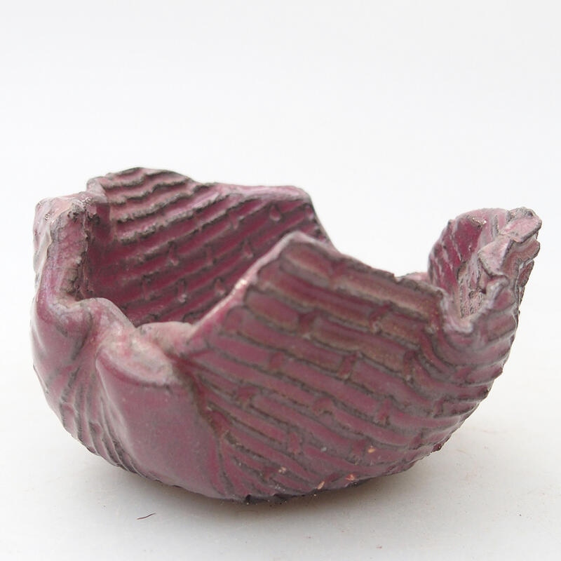 Muszla ceramiczna 8 x 7,5 x 4,5 cm, kolor różowy