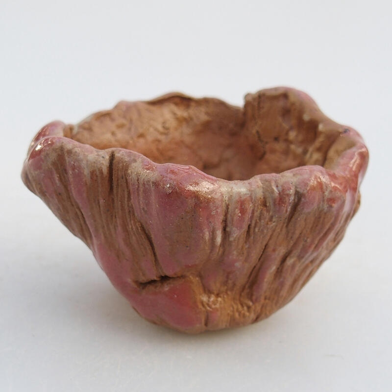 Muszla ceramiczna 8 x 7,5 x 6 cm, kolor różowy