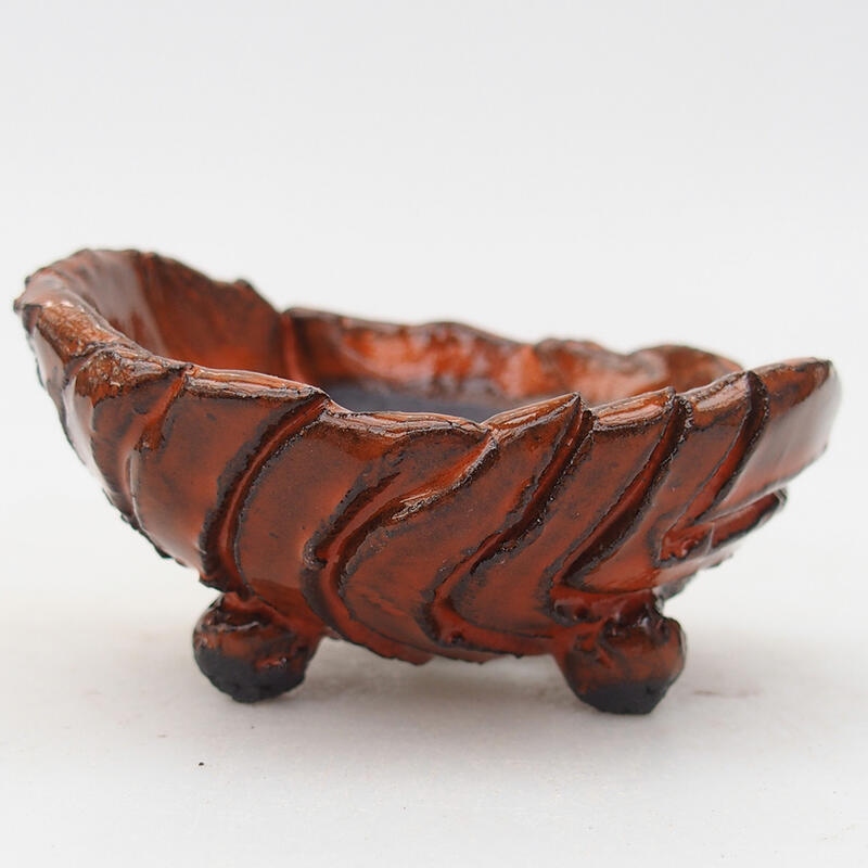 Muszla ceramiczna 8 x 8 x 3,5 cm, kolor pomarańczowy