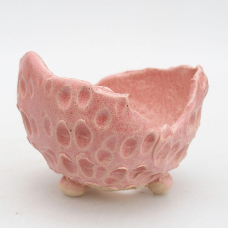 Muszla ceramiczna 8 x 8 x 6,5 cm, kolor różowy