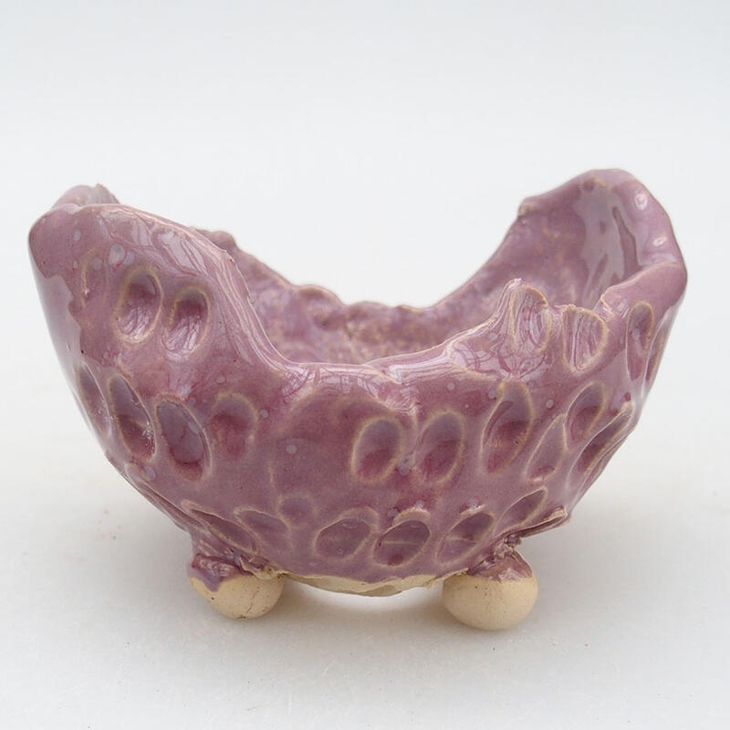 Muszla ceramiczna 9,5 x 8 x 6 cm, kolor fioletowy