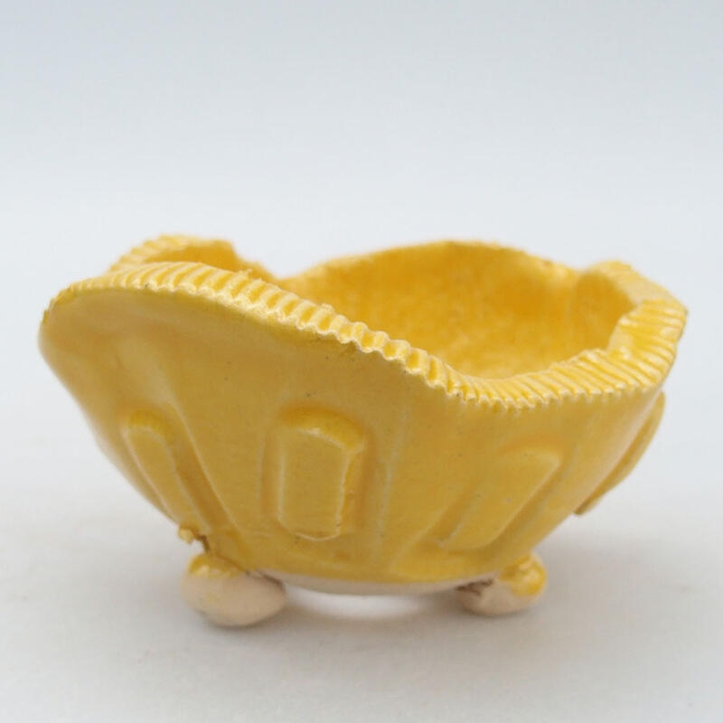 Muszla ceramiczna 9,5 x 9,5 x 6 cm, kolor żółty