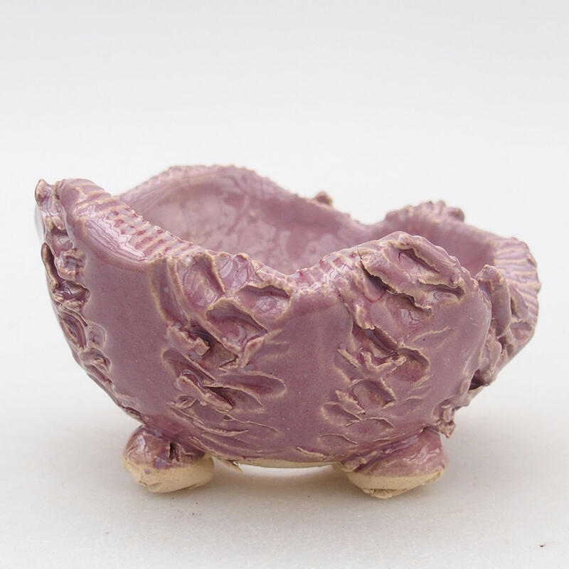 Muszla ceramiczna 9,5 x 9 x 6 cm, kolor fioletowy