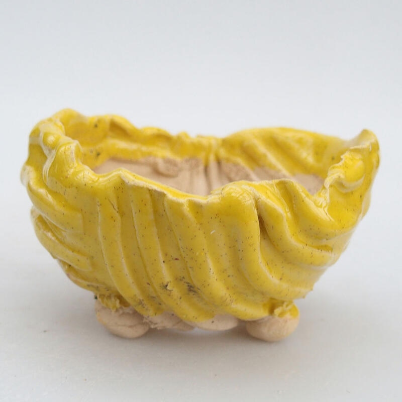 Muszla ceramiczna 9,5 x 9 x 6 cm, kolor żółty