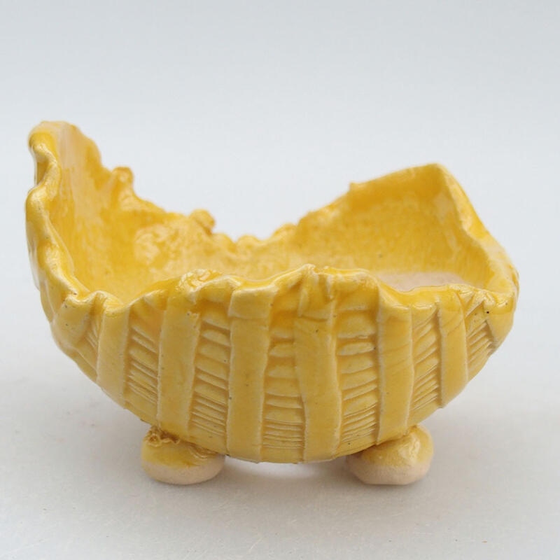 Muszla ceramiczna 9 x 8,5 x 6 cm, kolor żółty