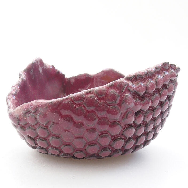 Muszla ceramiczna 9 x 8 x 5 cm, kolor różowy