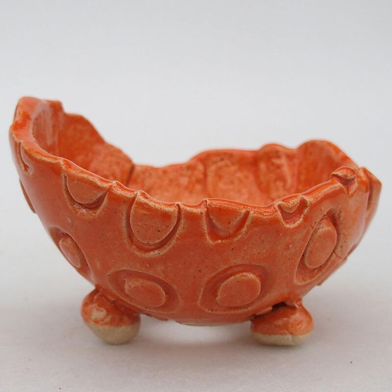 Muszla ceramiczna 9 x 8 x 6 cm, kolor pomarańczowy