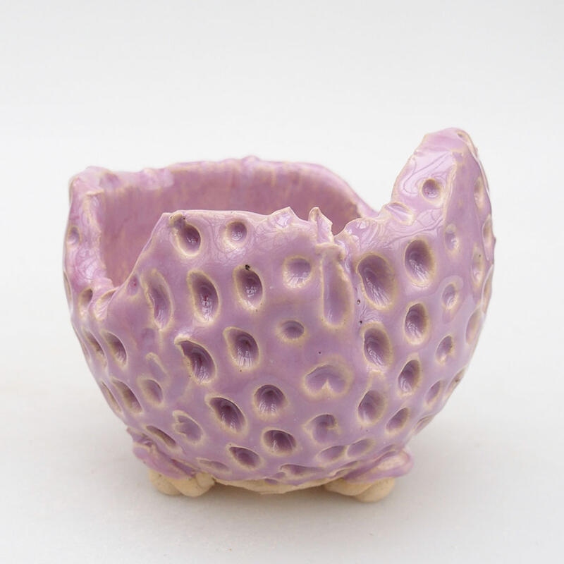 Muszla ceramiczna 9 x 9 x 8 cm, kolor fioletowy